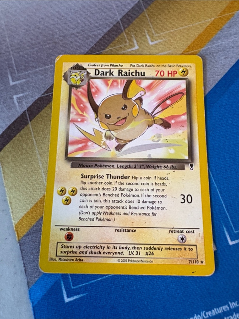 Pokemon TCG Dark Raichu Legendary Collection Rare 7/110 English HP